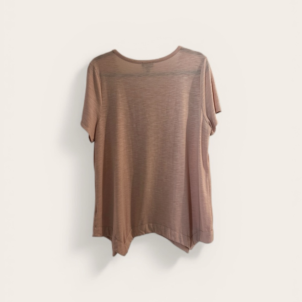 Jones New York Signature Light Mauve Short Sleeve Top - Picture 2 of 5